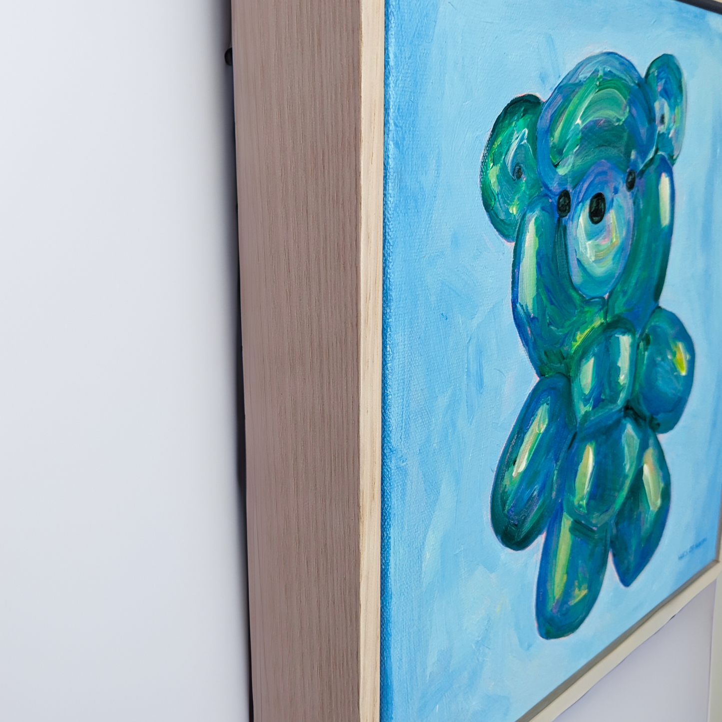 PAINTING - BLUE BEAR (33cm x 33cm)